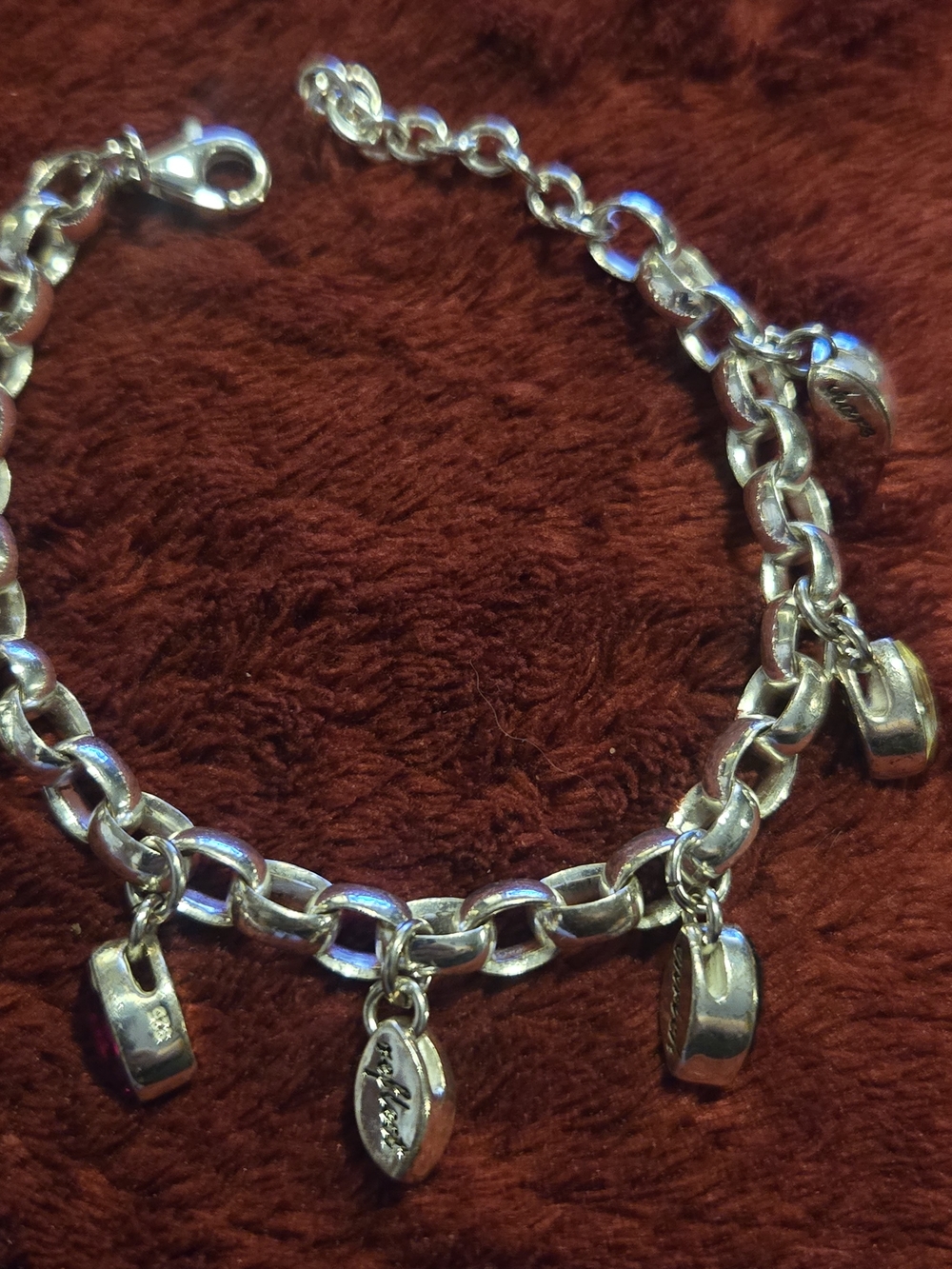 925 Silver Multi-Color Gemstone Charm Bracelet - Women Jewelry - Picture 11 of 14